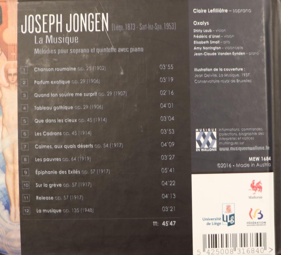 Mélodies - Joseph Jongen - Oxalys